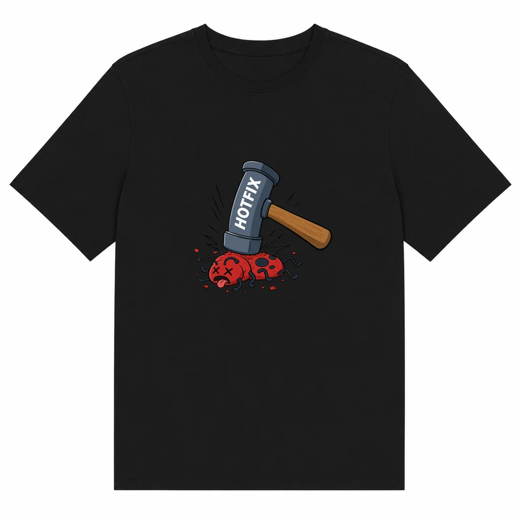 Camiseta preta com a estampa Teste de pagamento